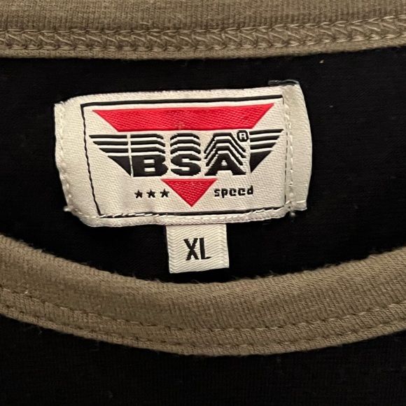Vintage BSA motorcycle Union Jack fitted longsleeve - Picture 2 of 4
